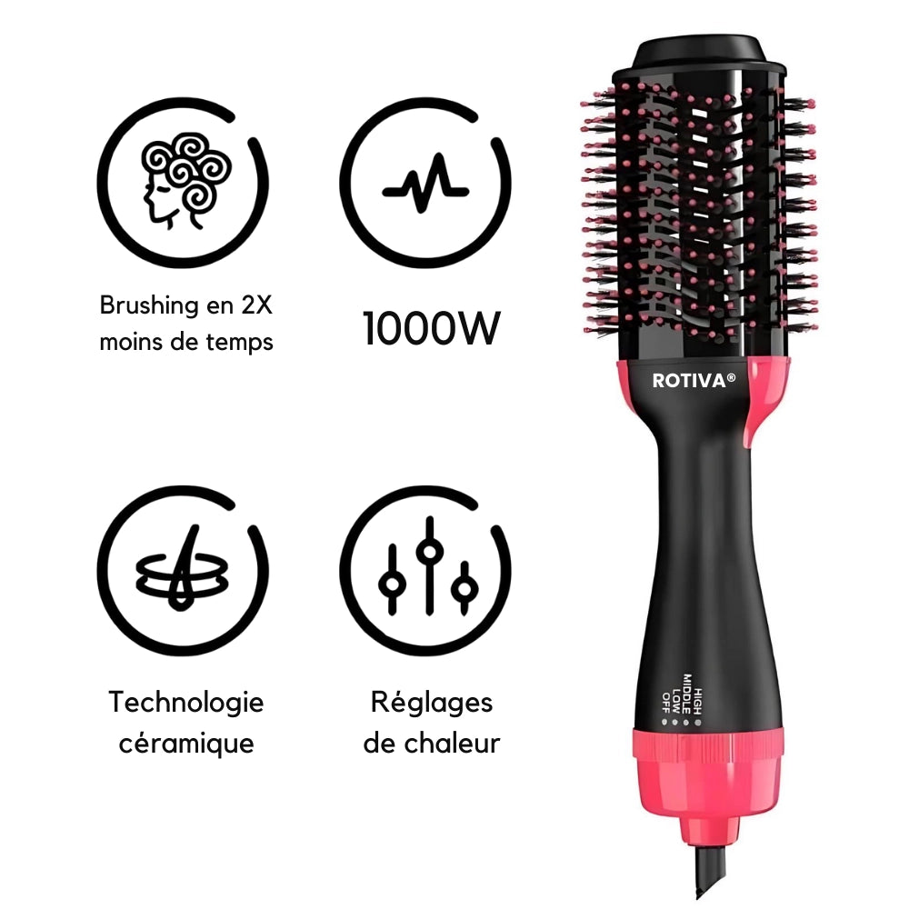 Volumiseur et Sèche-Cheveux One Step - Rotiva®