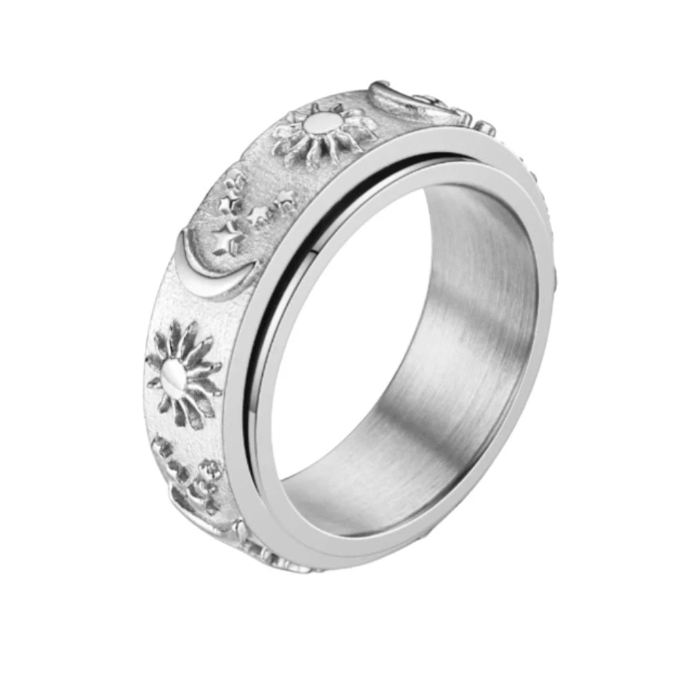 Bague d'Anxiété Aurora en Acier Inoxydable