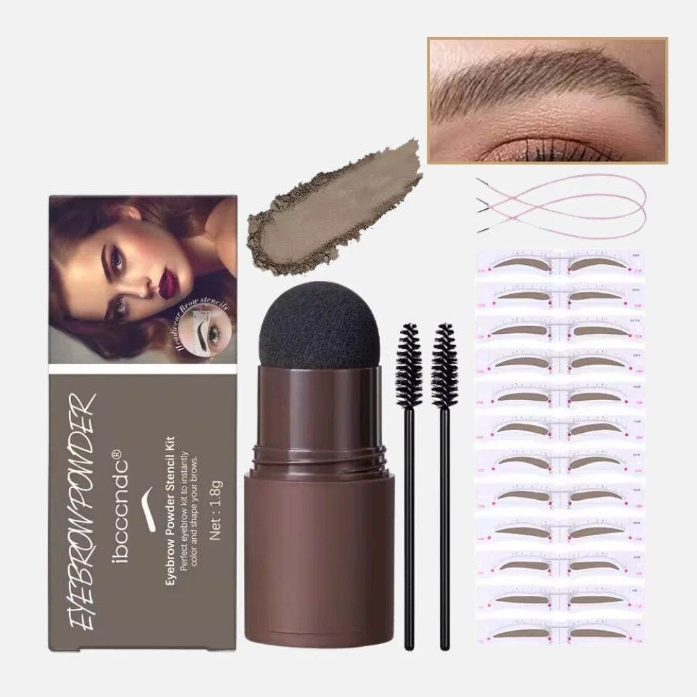 Pochoir pour les Sourcils et Tampon - Kit Complet