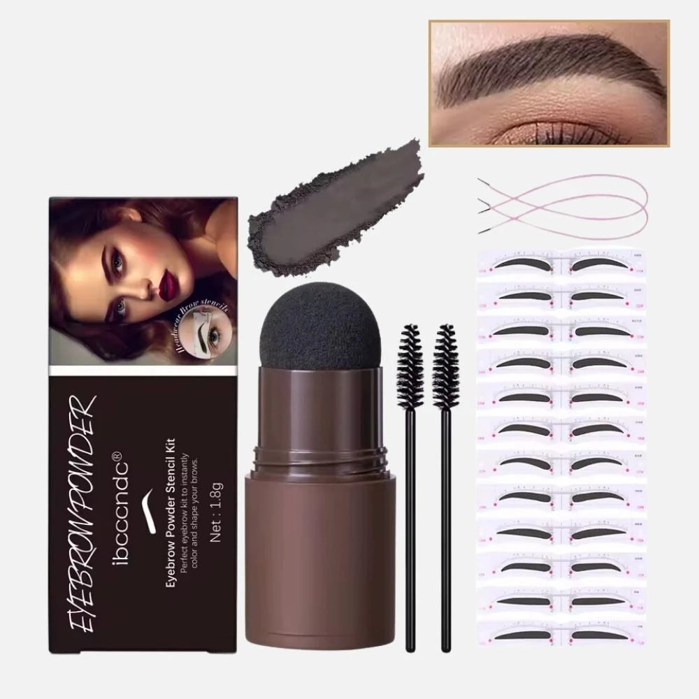 Pochoir pour les Sourcils et Tampon - Kit Complet