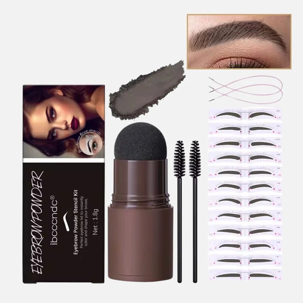 Pochoir pour les Sourcils et Tampon - Kit Complet