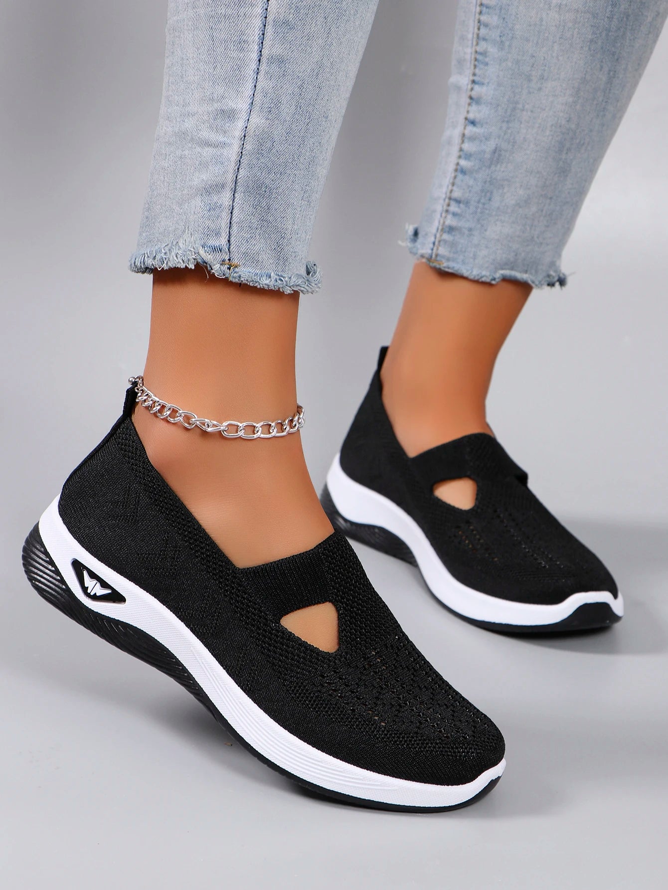 Akozon chaussures tissées plates à la mode pour femmes Chaussures Akozon chaussures tissées plates à la mode pour femmes Chaussures