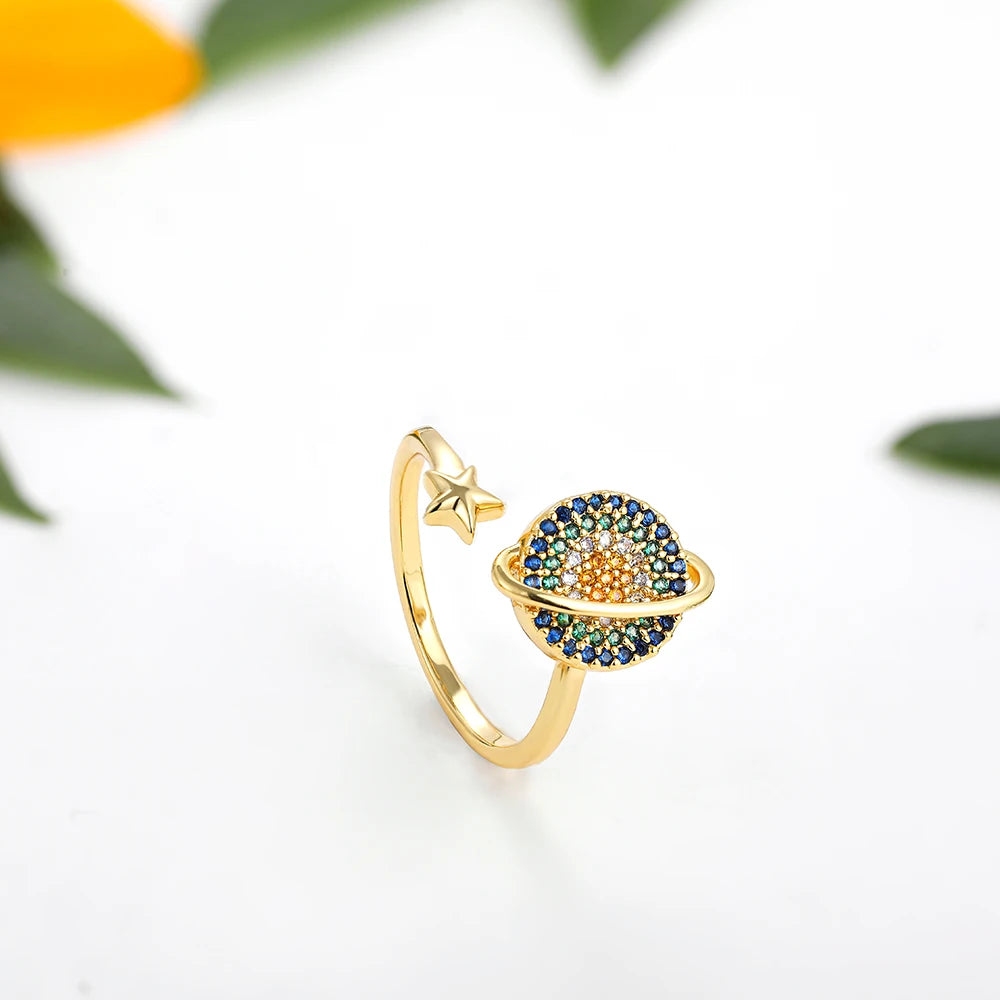 Bague d'Anxiété Ajustable en Acier Inoxydable