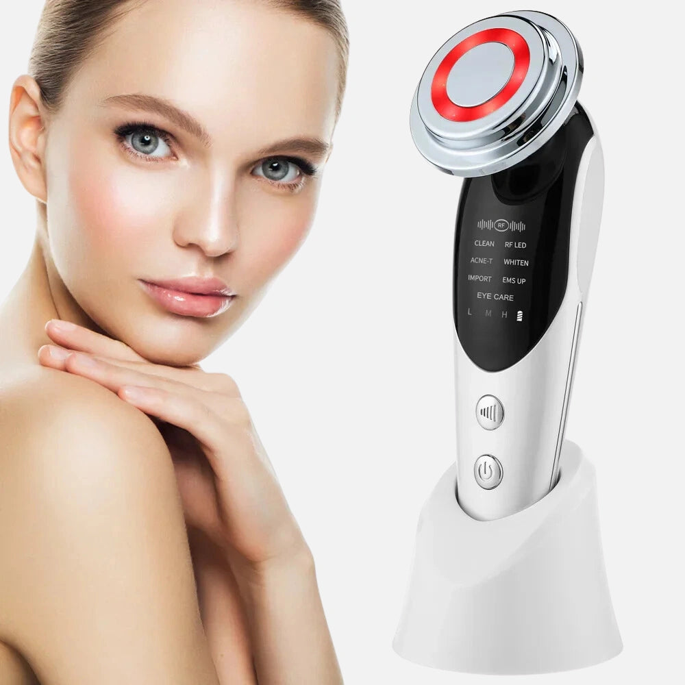 Appareil Anti-Rides Visage 7-en-1 EMS & LED – Lifting, Raffermissant, Teint Éclatant Appareil Anti-Rides Visage 7-en-1 EMS & LED – Lifting, Raffermissant, Teint Éclatant